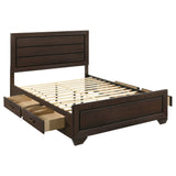 Furniture City Houma - Coaster - Kauffman Wood Queen Storage Panel Bed Dark Cocoa - 204390Q