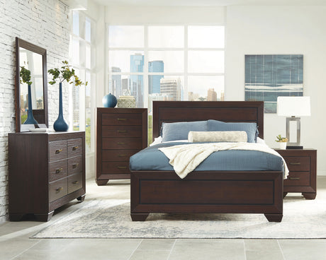 Furniture City Houma - Coaster - Kauffman 5-piece Eastern King Bedroom Set Dark Cocoa - 204391KE-S5