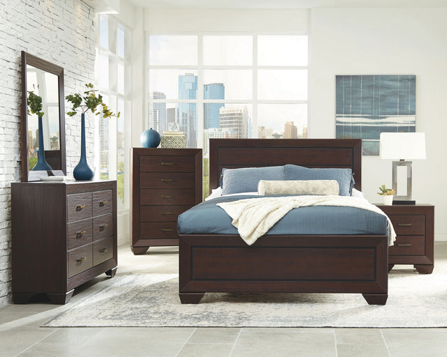 Furniture City Houma - Coaster - Kauffman 5-piece Eastern King Bedroom Set Dark Cocoa - 204391KE-S5