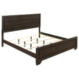 Furniture City Houma - Coaster - Kauffman Wood Eastern King Panel Bed Dark Cocoa - 204391KE