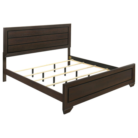 Furniture City Houma - Coaster - Kauffman Wood Eastern King Panel Bed Dark Cocoa - 204391KE