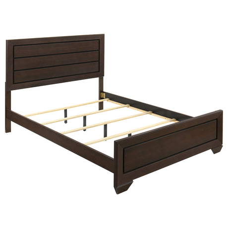 Furniture City Houma - Coaster - Kauffman Wood Queen Panel Bed Dark Cocoa - 204391Q