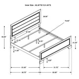 Kauffman Wood Queen Panel Bed Dark Cocoa