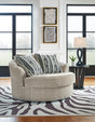 Furniture City Houma - Ashley Furniture - Calnita Oversized Swivel Accent Chair - Oversized Swivel Accent Chair / Sisal - 2050221