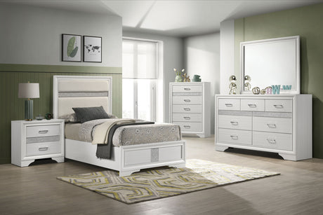 Furniture City Houma - Coaster - Miranda 5-piece Twin Bedroom Set White - 205110T-S5