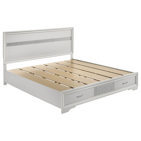 Furniture City Houma - Coaster - Miranda 51-inch Wood Eastern King Storage Panel Bed White - 205111KE