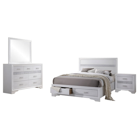 Miranda 4-piece California King Bedroom Set White