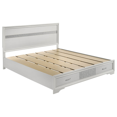 Furniture City Houma - Coaster - Miranda 51-inch Wood California King Storage Panel Bed White - 205111KW