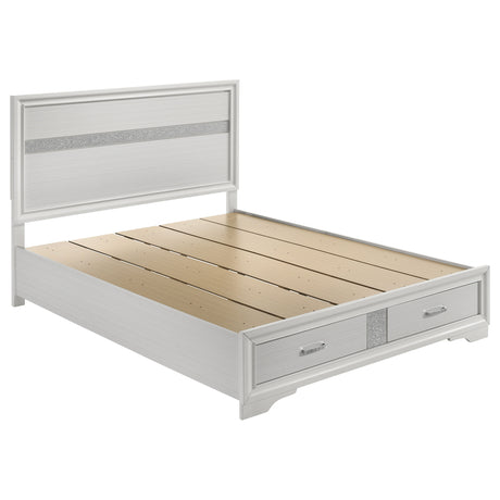 Furniture City Houma - Coaster - Miranda 51-inch Wood Queen Storage Panel Bed White - 205111Q