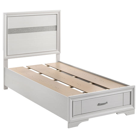 Furniture City Houma - Coaster - Miranda 51-inch Wood Twin Storage Panel Bed White - 205111T