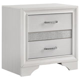Furniture City Houma - Coaster - Miranda 2-drawer Nightstand White - 205112