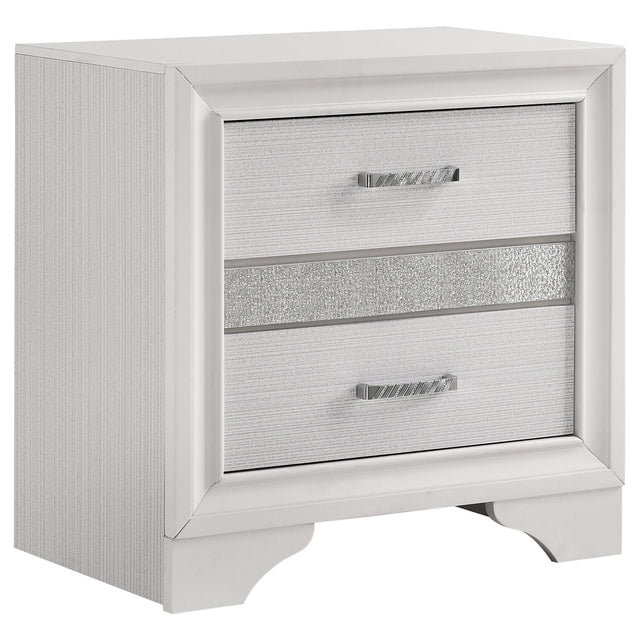 Furniture City Houma - Coaster - Miranda 2-drawer Nightstand White - 205112