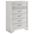 Furniture City Houma - Coaster - Miranda 5-drawer Bedroom Chest White - 205115