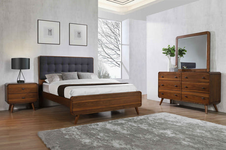 Furniture City Houma - Coaster - Robyn 4-piece Eastern King Bedroom Set Dark Walnut - 205131KE-S4
