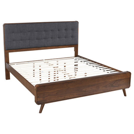 Furniture City Houma - Coaster - Robyn Wood Eastern King Platform Bed Dark Walnut - 205131KE