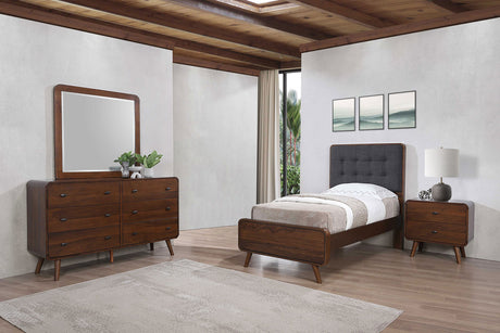 Furniture City Houma - Coaster - Robyn 4-piece Twin Bedroom Set Dark Walnut - 205131T-S4