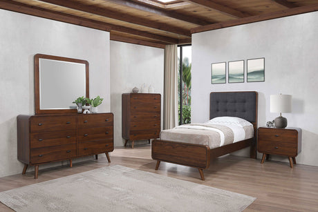 Furniture City Houma - Coaster - Robyn 5-piece Twin Bedroom Set Dark Walnut - 205131T-S5
