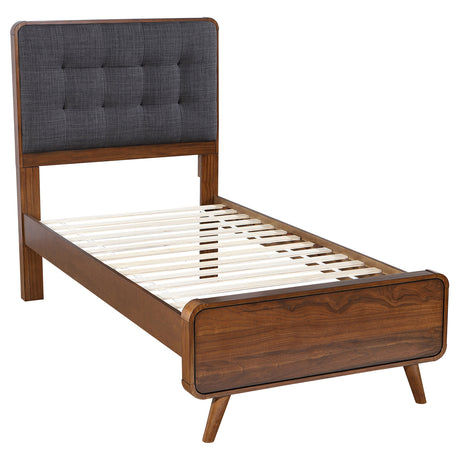 Furniture City Houma - Coaster - Robyn Wood Twin Platform Bed Dark Walnut - 205131T