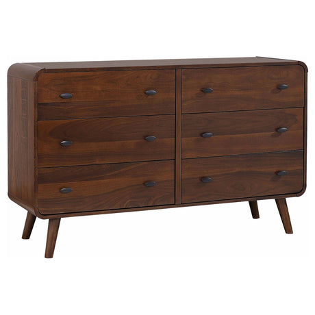 Furniture City Houma - Coaster - Robyn 6-drawer Bedroom Dresser Dark Walnut - 205133