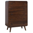 Furniture City Houma - Coaster - Robyn 5-drawer Bedroom Chest of Drawers Dark Walnut - 205135