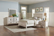 Furniture City Houma - Coaster - Franco 4-piece Eastern King Bedroom Set Distressed White - 205331KE-S4