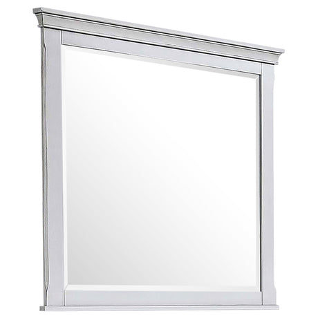 Furniture City Houma - Coaster - Franco Dresser Mirror Distressed White - 205334