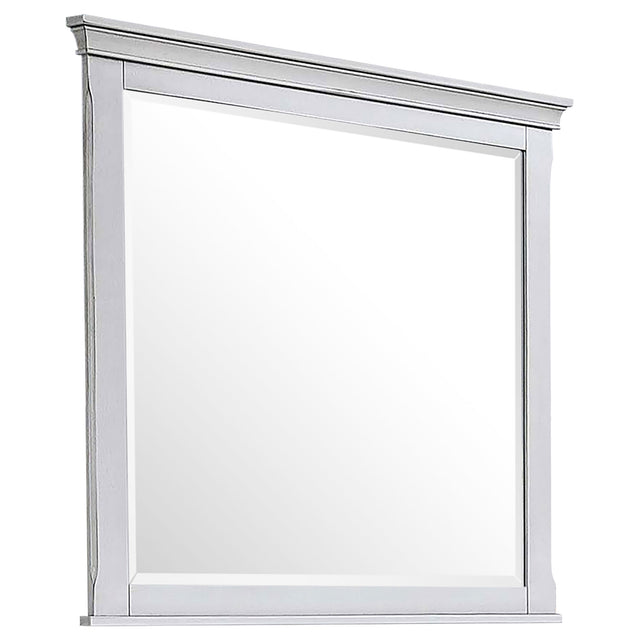 Furniture City Houma - Coaster - Franco Dresser Mirror Distressed White - 205334
