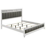 Furniture City Houma - Coaster - Barzini Wood Eastern King Panel Bed White - 205891KE