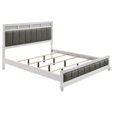 Furniture City Houma - Coaster - Barzini Wood California King Panel Bed White - 205891KW