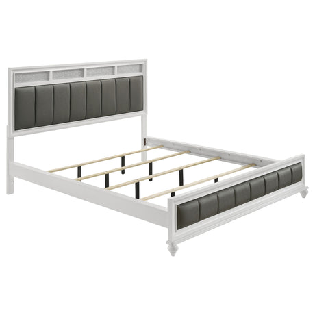 Furniture City Houma - Coaster - Barzini Wood California King Panel Bed White - 205891KW