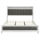 Barzini Wood California King Panel Bed White