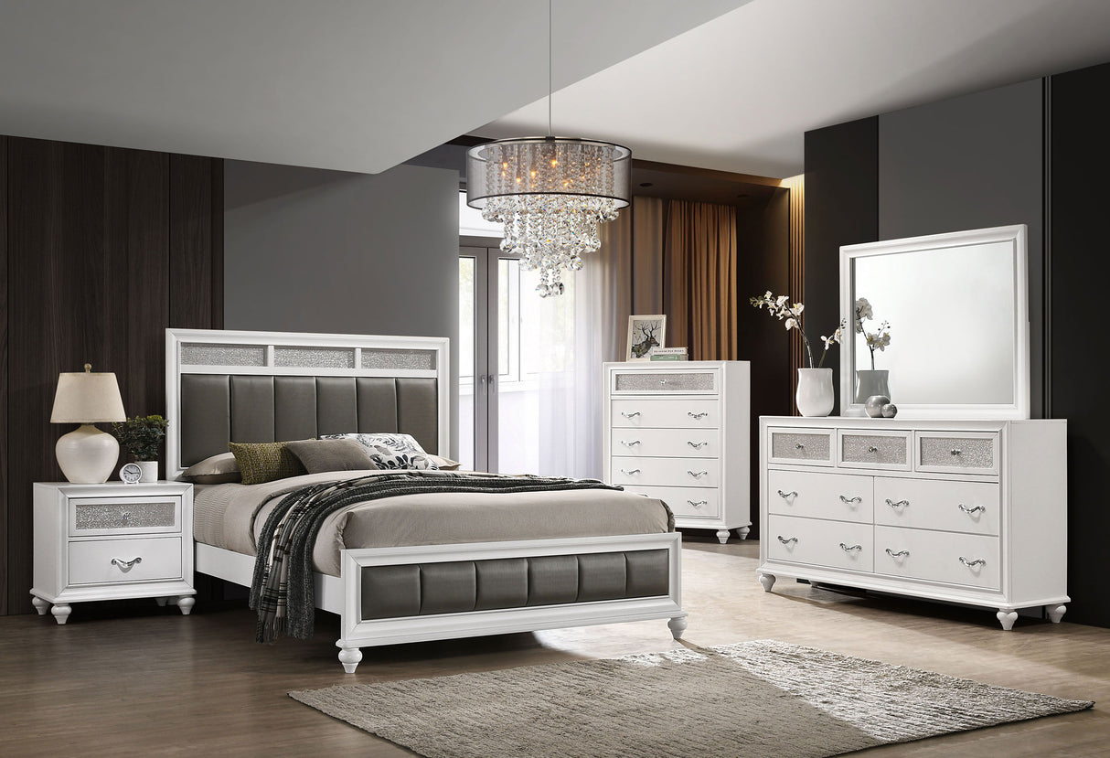Furniture City Houma - Coaster - Barzini 5-piece Queen Bedroom Set White - 205891Q-S5