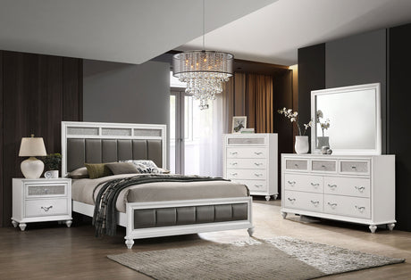 Furniture City Houma - Coaster - Barzini 5-piece Queen Bedroom Set White - 205891Q-S5