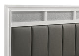 Barzini Wood Queen Panel Bed White