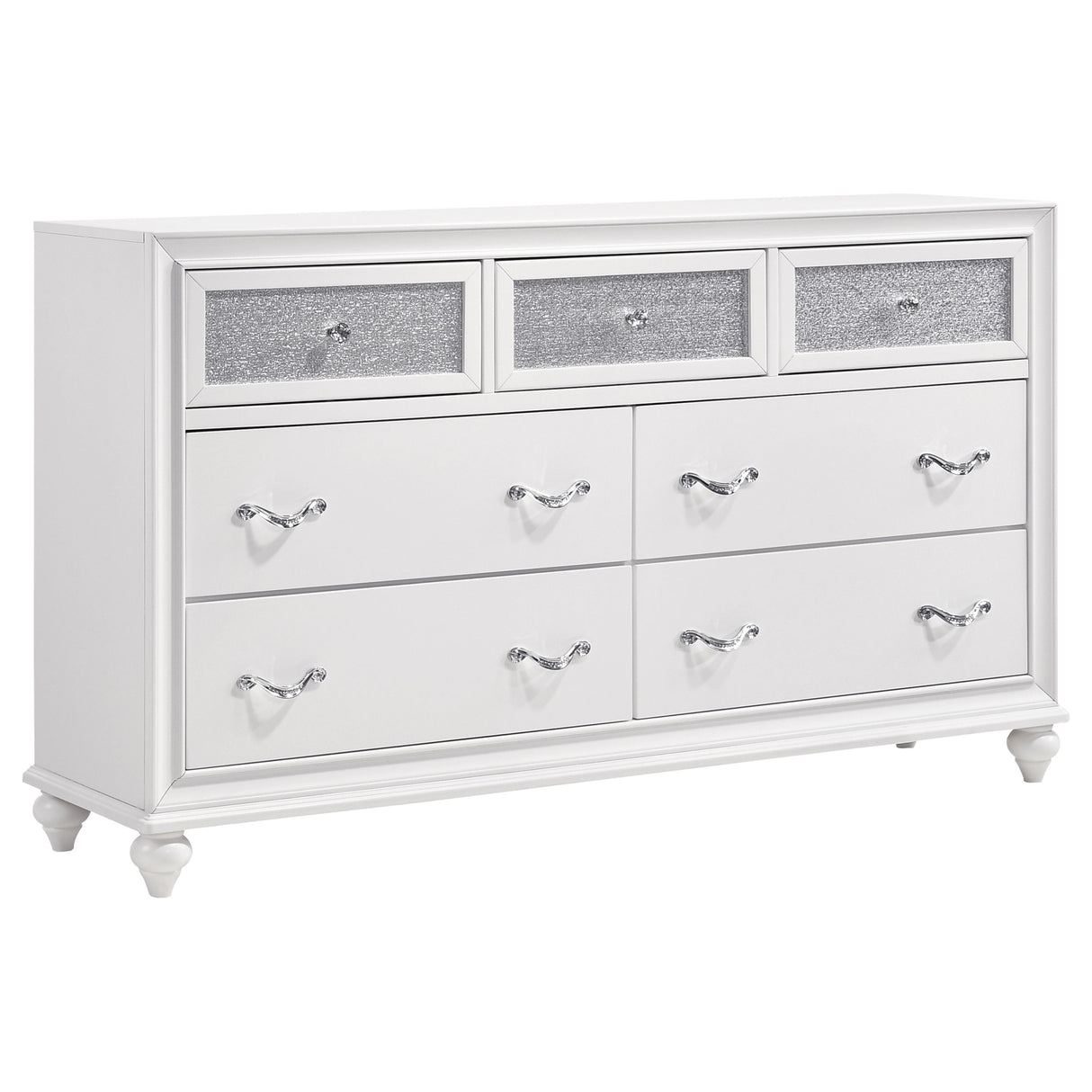 Furniture City Houma - Coaster - Barzini 7-drawer Dresser White - 205893