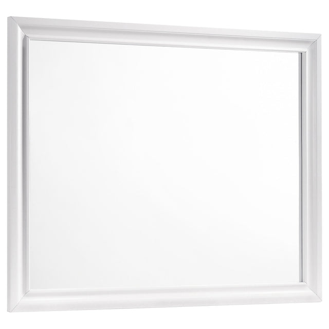 Furniture City Houma - Coaster - Barzini Dresser Mirror White - 205894