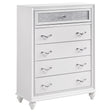 Furniture City Houma - Coaster - Barzini 5-drawer Bedroom Chest White - 205895