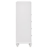 Barzini 5-drawer Bedroom Chest White