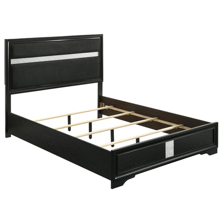 Furniture City Houma - Coaster - Miranda 54-inch Upholstered California King Panel Bed Black - 206360KW