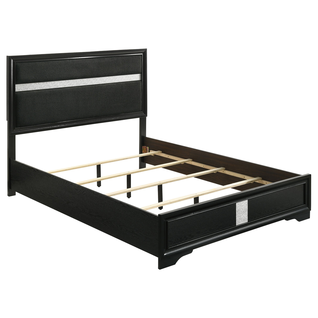 Furniture City Houma - Coaster - Miranda 54-inch Upholstered Queen Panel Bed Black - 206360Q