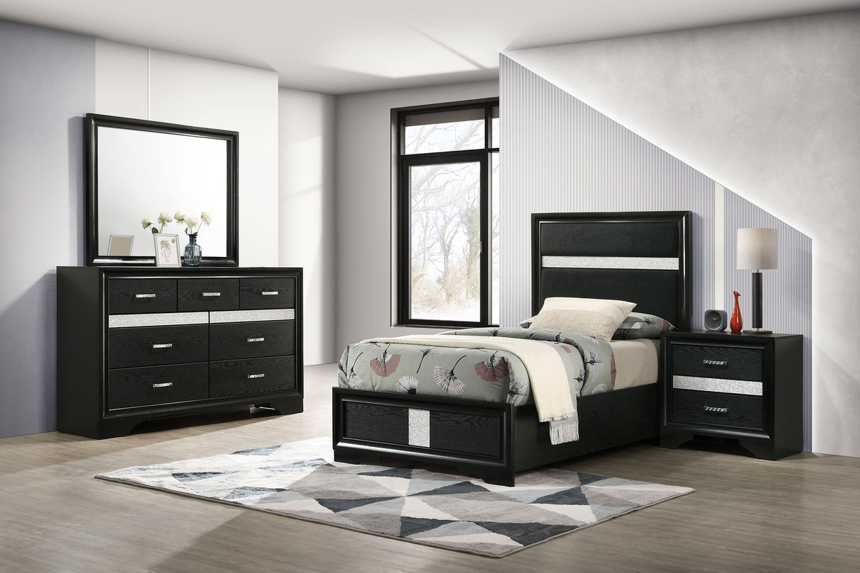 Furniture City Houma - Coaster - Miranda 4-piece Twin Bedroom Set Black - 206360T-S4