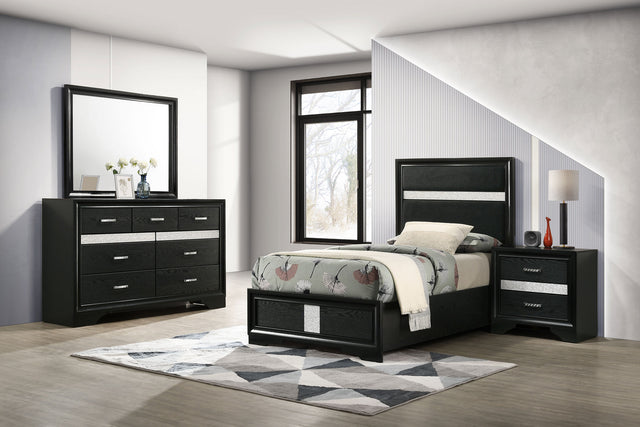 Furniture City Houma - Coaster - Miranda 4-piece Twin Bedroom Set Black - 206360T-S4