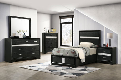 Furniture City Houma - Coaster - Miranda 5-piece Twin Bedroom Set Black - 206360T-S5