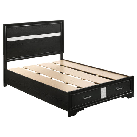 Furniture City Houma - Coaster - Miranda 51-inch Wood Full Storage Panel Bed Black - 206361F