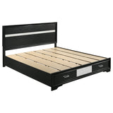Furniture City Houma - Coaster - Miranda 51-inch Wood California King Storage Panel Bed Black - 206361KW