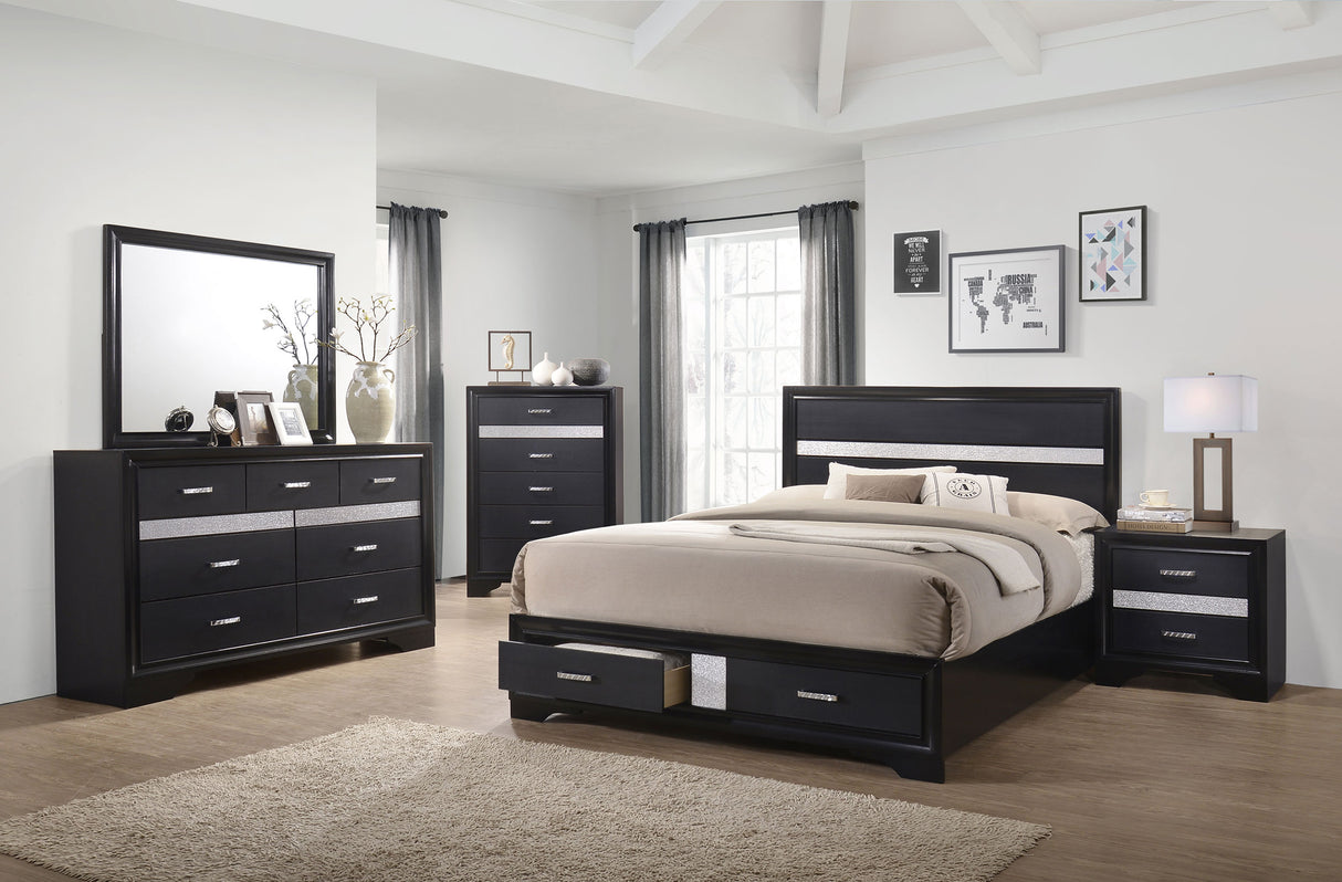 Furniture City Houma - Coaster - Miranda 4-piece Queen Bedroom Set Black - 206361Q-S4
