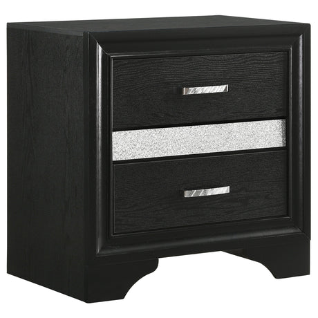 Furniture City Houma - Coaster - Miranda 2-drawer Nightstand Black - 206362