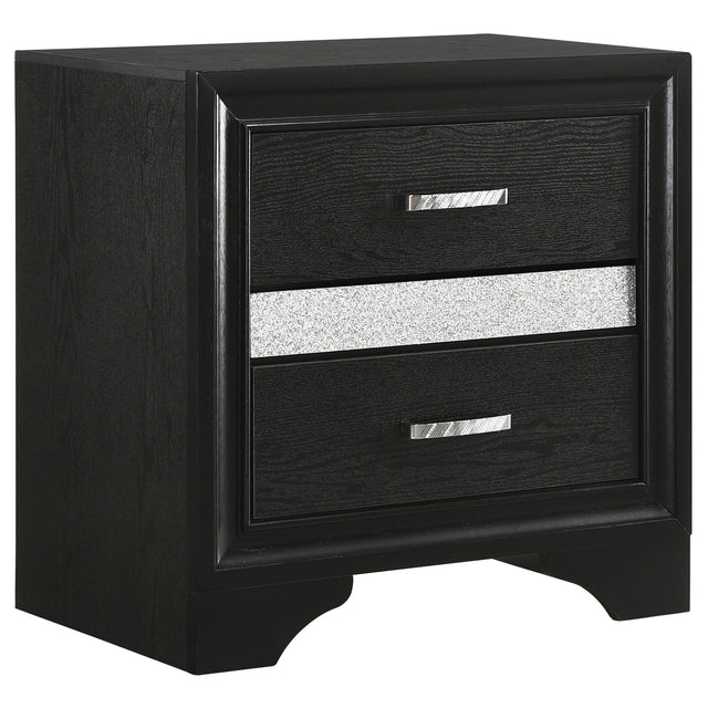 Furniture City Houma - Coaster - Miranda 2-drawer Nightstand Black - 206362