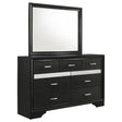Furniture City Houma - Coaster - Miranda 7-drawer Dresser with Mirror Black - 206363M