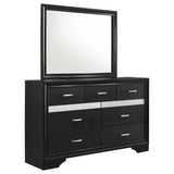 Furniture City Houma - Coaster - Miranda 7-drawer Dresser with Mirror Black - 206363M